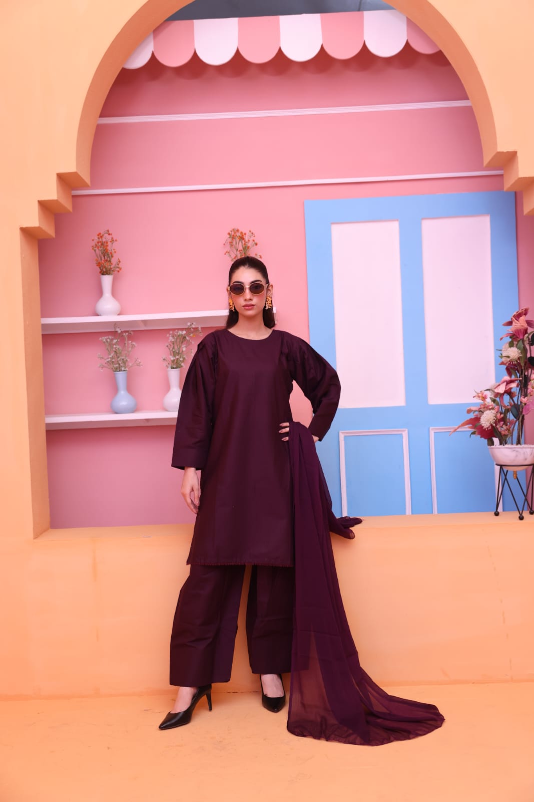 Balloon Sleeve  | 2 Pc Suit