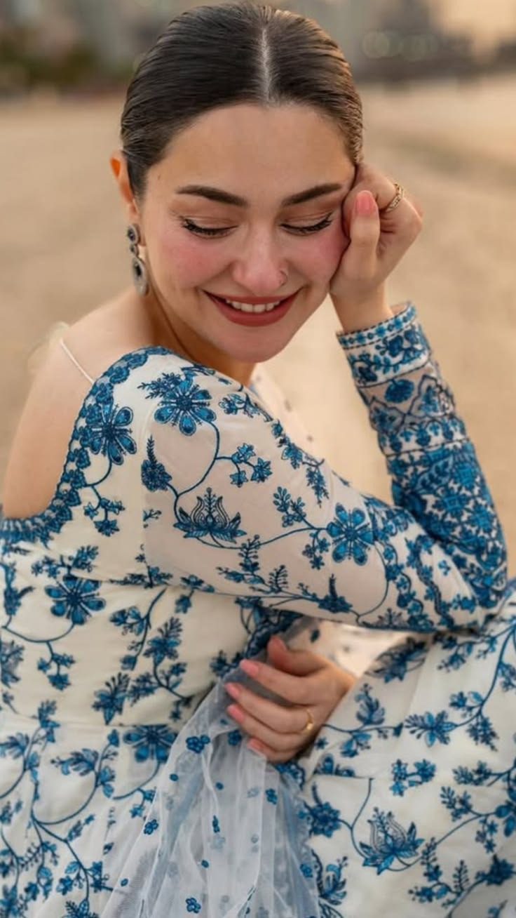 White Nd Blue Maxi
