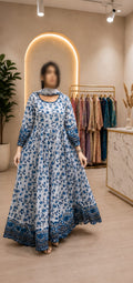 White Nd Blue Maxi