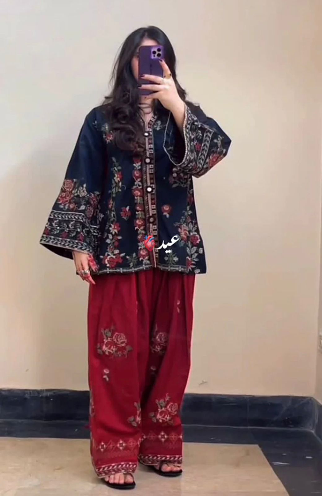 ❤️🖤 Ethnic Viral 2-Piece Suit 🖤❤️